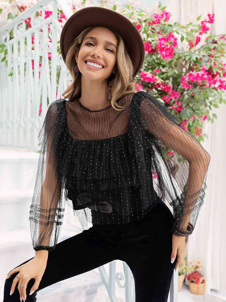 Tough Love Layered Mesh Top