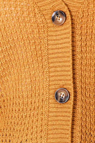 Waffle Knit Pocket Cardigan