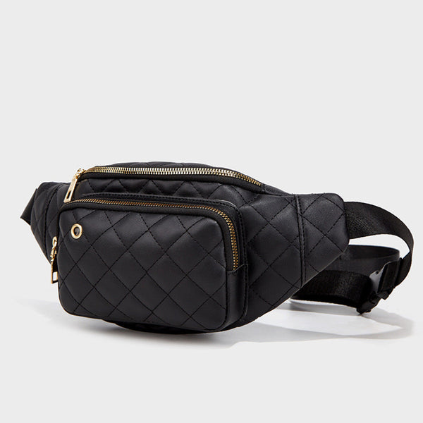The Amber Bag: Rhombus Pattern Belt Bag 2 Colors