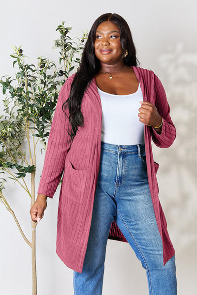 Ribbed Cardigan With Pockets [5 Colors]