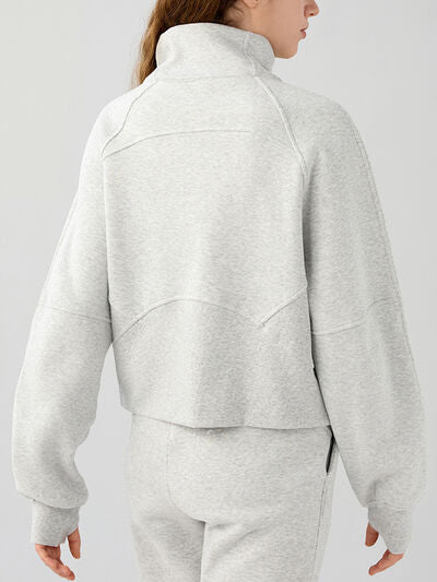 Half Zip Pullover With Pockets