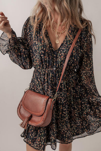 The Goldie V-Neck Flouncy Dress