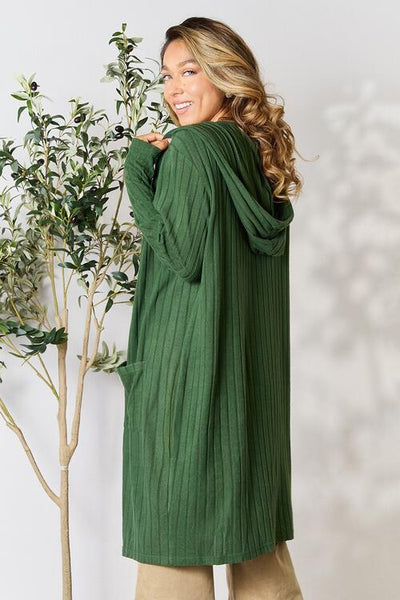 Ribbed Cardigan With Pockets [5 Colors]