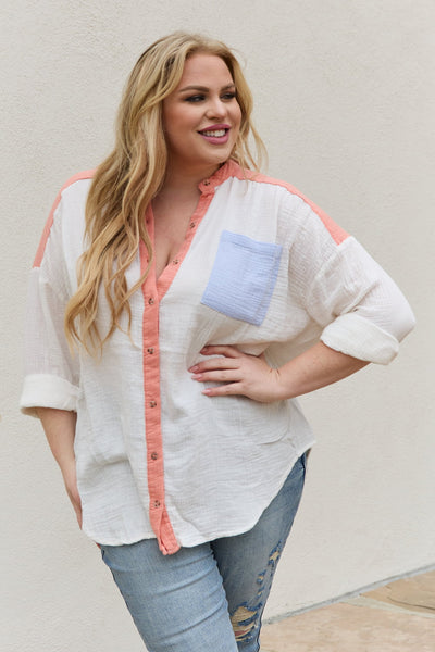 Yacht Club Crinkle Cotton Button Down