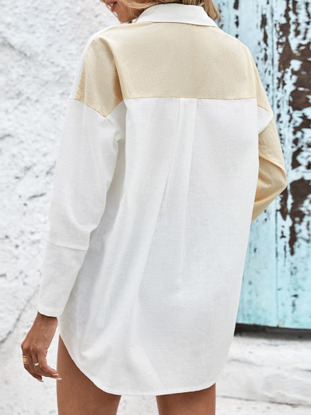 Color Block Button Down [3 Colors]