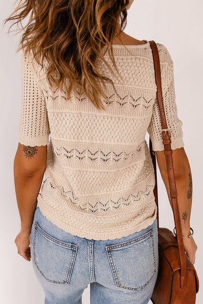 The Kyra Short Sleeve Knit Top