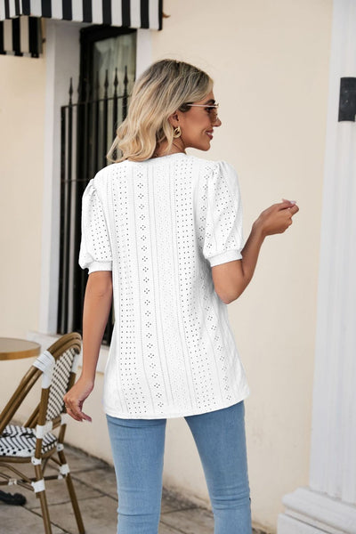 8 Colors | S-2XL Puff Sleeve Top