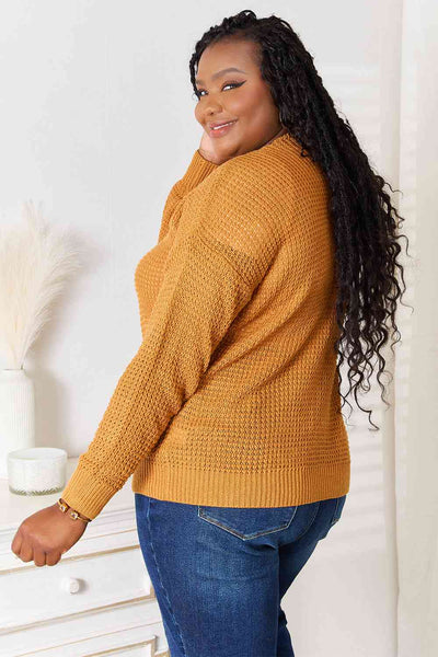 Waffle Knit Pocket Cardigan