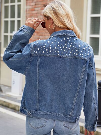 Denim & Pearls Jean Jacket [2 Colors]