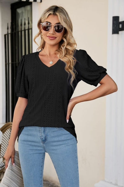 8 Colors | S-2XL Puff Sleeve Top