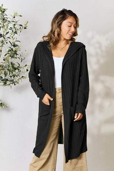 Ribbed Cardigan With Pockets [5 Colors]
