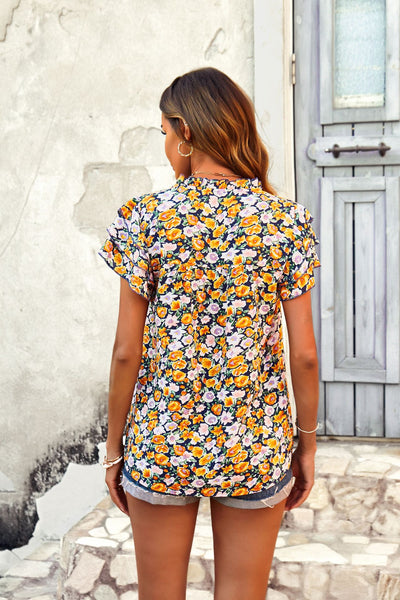 Fields of Daisies Flutter Sleeve Blouse