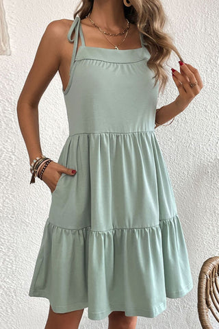 Casual Is Key Tie Shoulder Dress