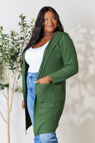 Ribbed Cardigan With Pockets [5 Colors]
