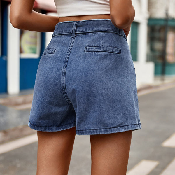 It's Fate Belted Denim Shorts