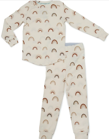 LouLou Lollipop Neutral Rainbow Pajamas