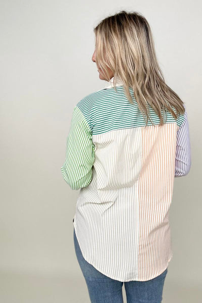 You Proof Striped Button Down Top [2 Colors]