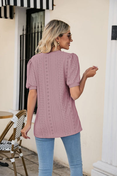 8 Colors | S-2XL Puff Sleeve Top