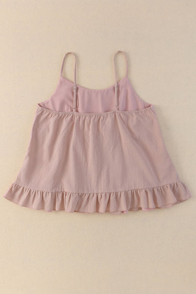 Split Second Tiered Ruffle Tank Top