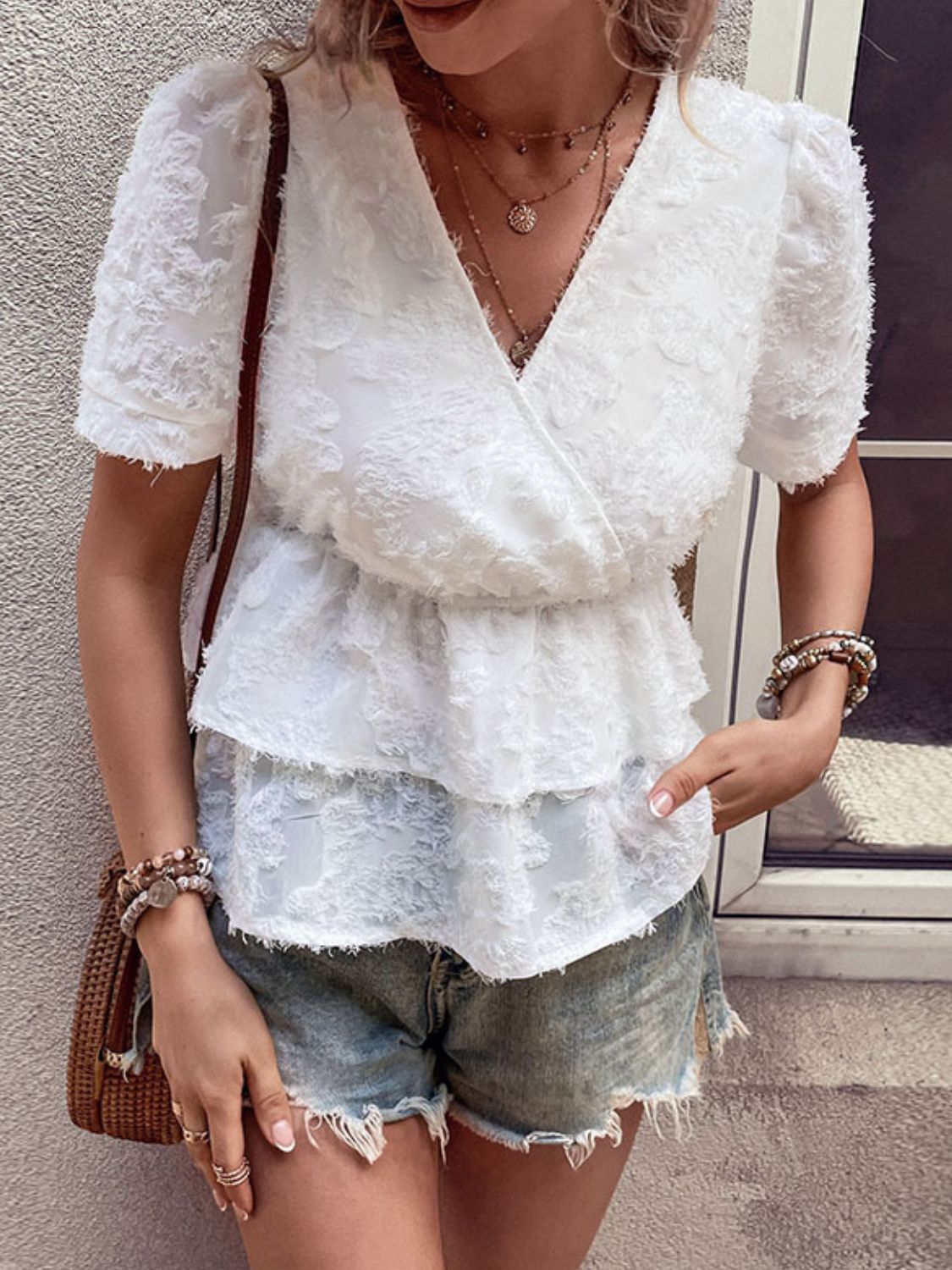 2023ss Compact Crepe Peplum Top トップス S トップス