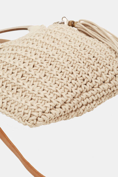 Crochet Knit Convertible Tote Bag [2 Colors]