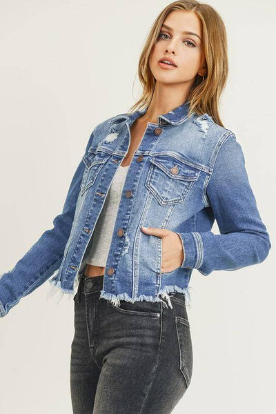 Risen Distressed Vintage Frayed Jacket