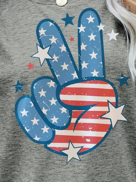 Patriotic Peace Sign Graphic Tee