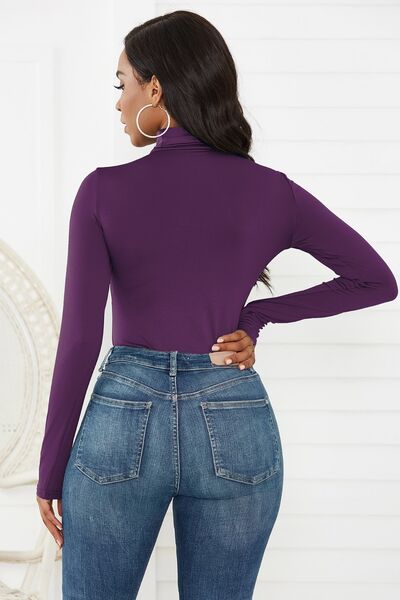 Long Sleeve Turtleneck Bodysuit [12 Colors]