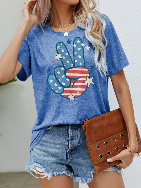 Patriotic Peace Sign Graphic Tee