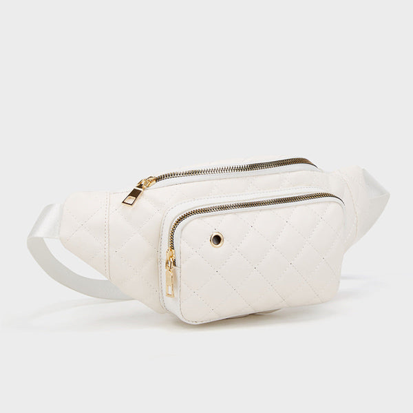 The Amber Bag: Rhombus Pattern Belt Bag 2 Colors