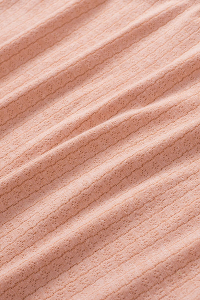 Sunset Vibes Textured V-Neck Top
