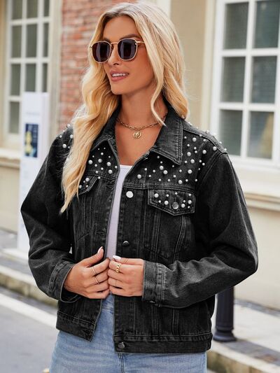 Denim & Pearls Jean Jacket [2 Colors]