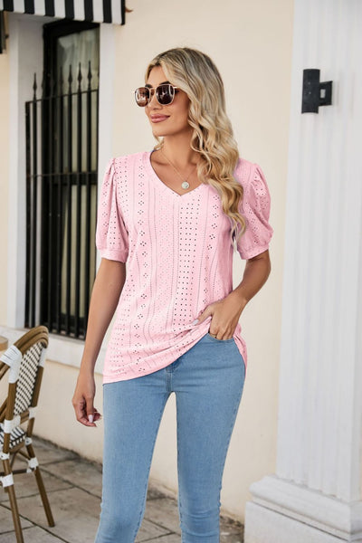 8 Colors | S-2XL Puff Sleeve Top