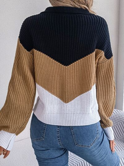 Figure You Out Collared Sweater [3 Colors]