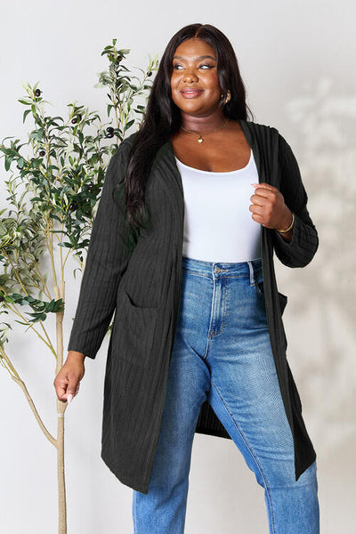 Ribbed Cardigan With Pockets [5 Colors]