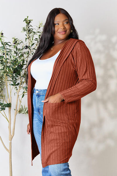 Ribbed Cardigan With Pockets [5 Colors]