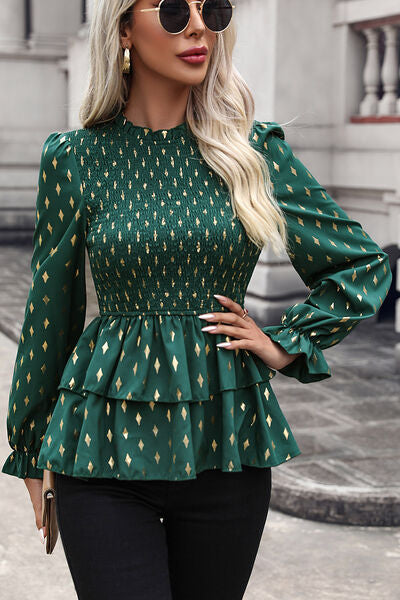 Shiny & Bright Peplum Blouse