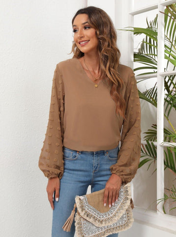 *6 colors | S-2XL* Balloon Sleeve Blouse