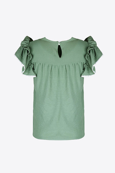 Friday Feelin' Flutter Sleeve Blouse