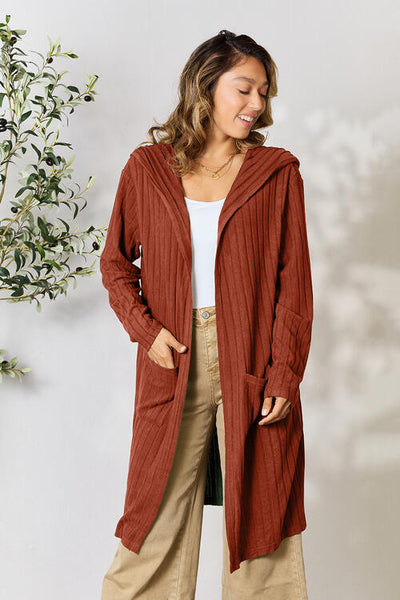 Ribbed Cardigan With Pockets [5 Colors]