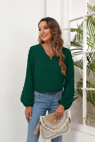 *6 colors | S-2XL* Balloon Sleeve Blouse