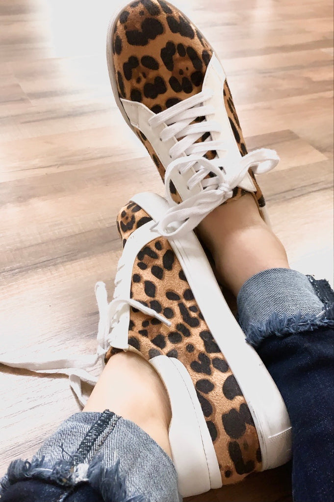 Leopard / White Sneakers