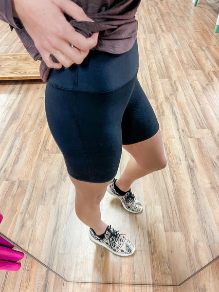 Ribbed Biker Shorts {2 Colors}